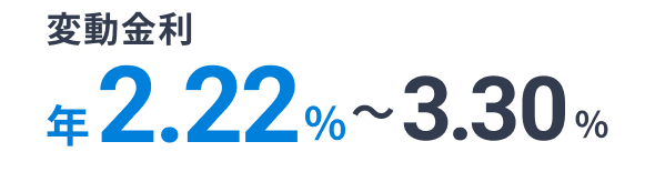 変動金利 年2.22%~3.30%