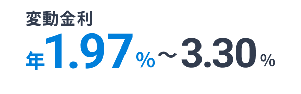 変動金利 年1.72%~2.5%