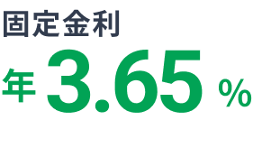 固定金利 年3.65%