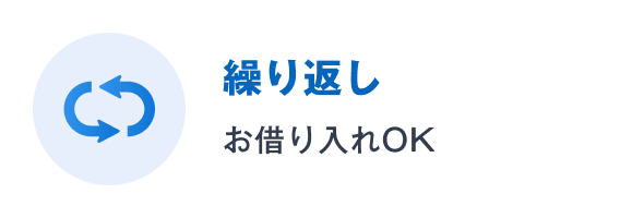 繰り返しお借り入れOK